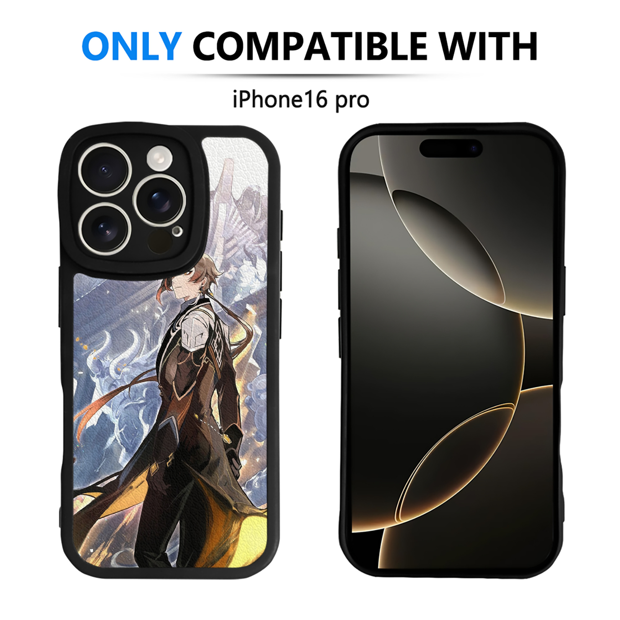 げんし神 genshin 【iPhone 16シリーズ対応】シリコンスマホケース（レザー調） 材質：シリコン